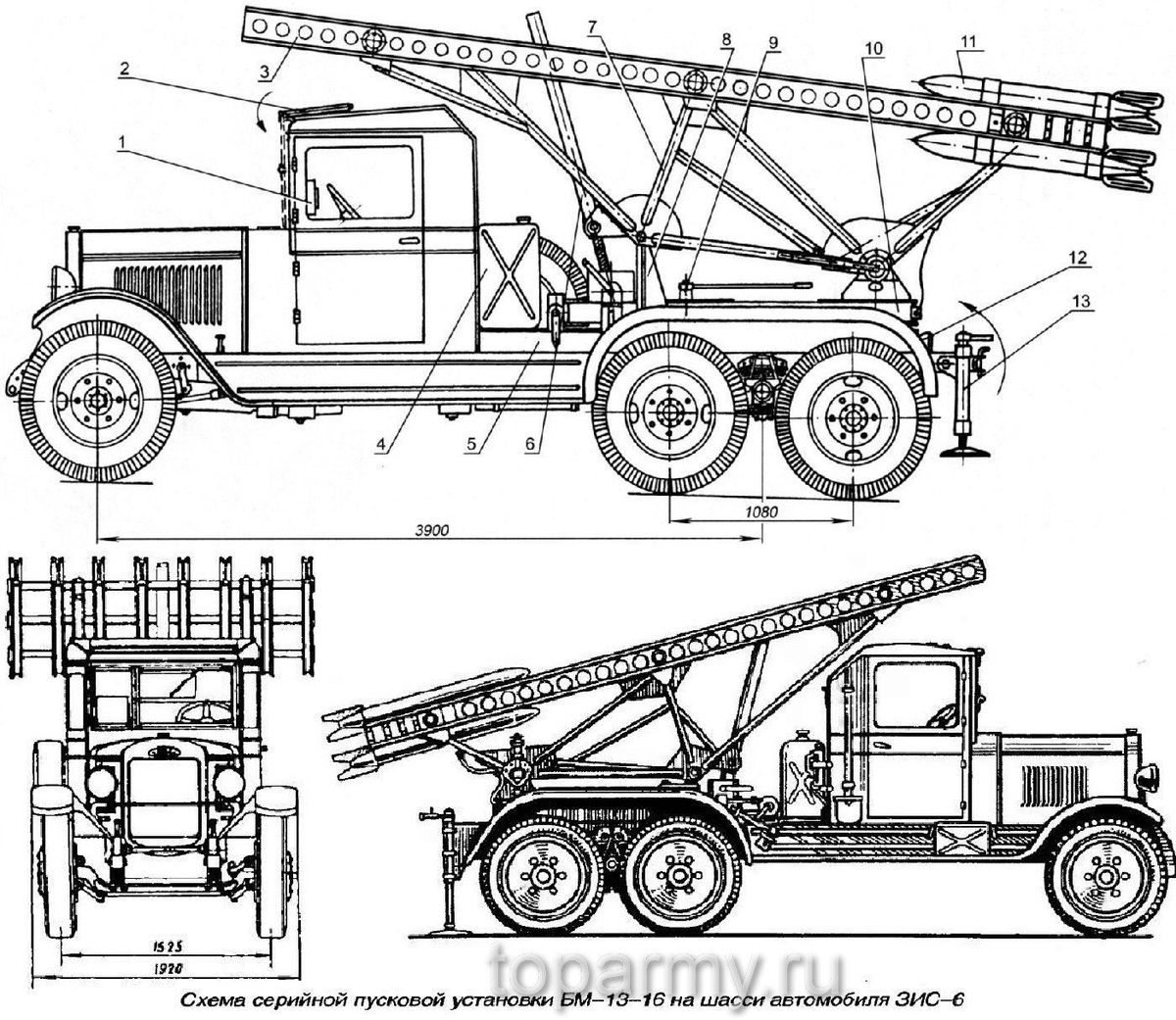 БМ-13 Катюша схема