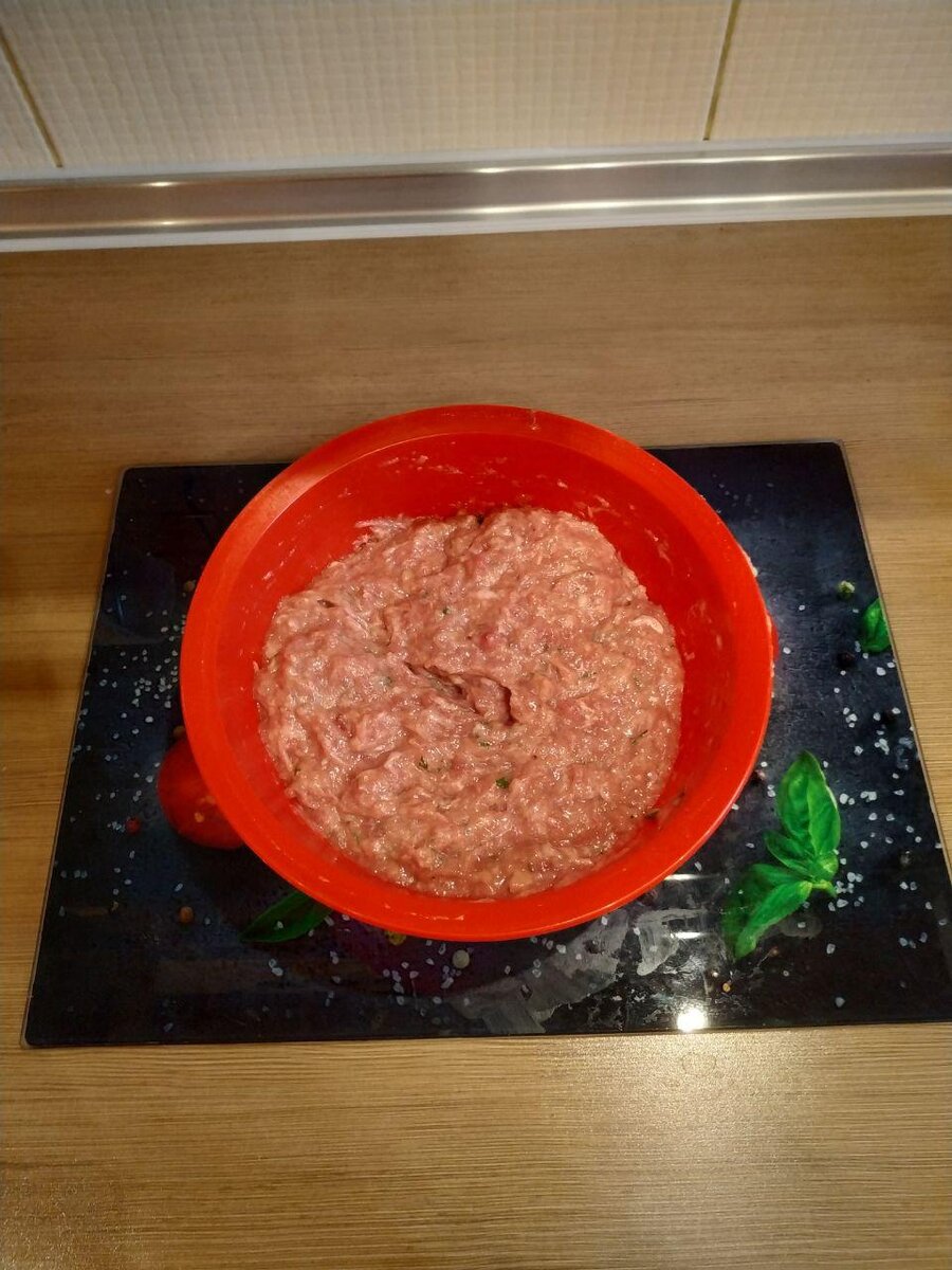 Фотография готового фарша.