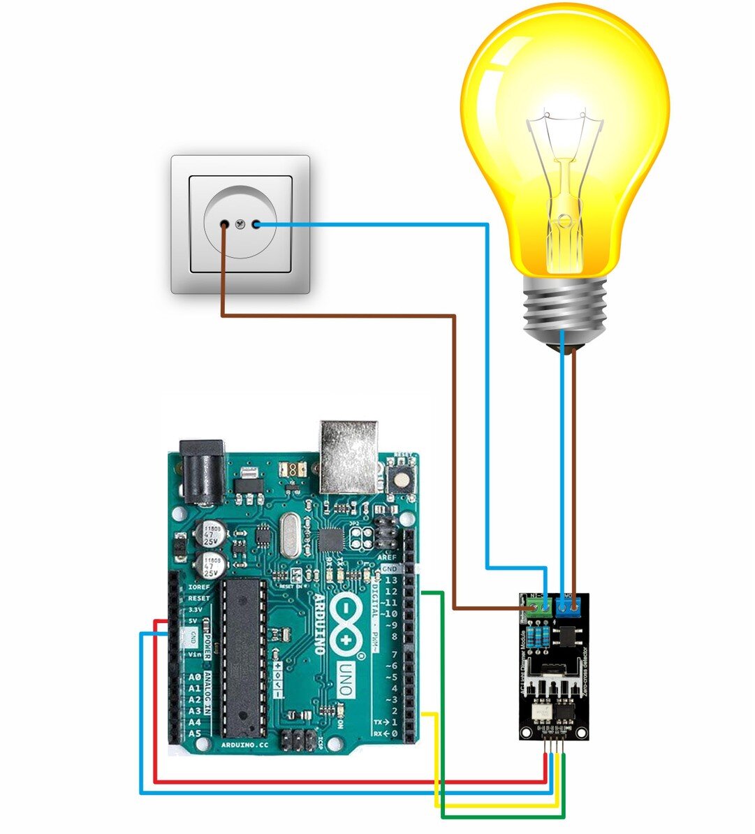 Диммер ардуино схема