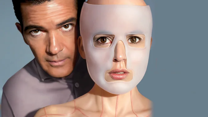 постер к фильму Педро Альмодовара "Кожа, в которой я живу"