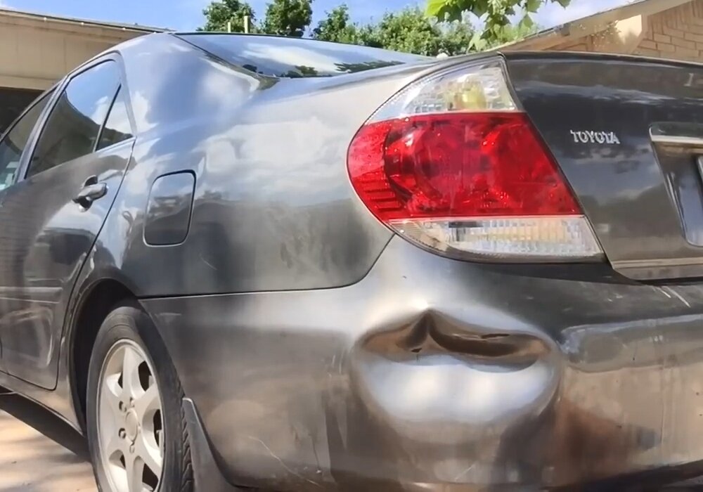 Ремонт бампера кипятком