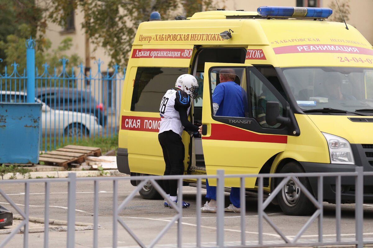 Травма плеча Владимира Тюрина в рамках чемпионата по американскому футболу 2016