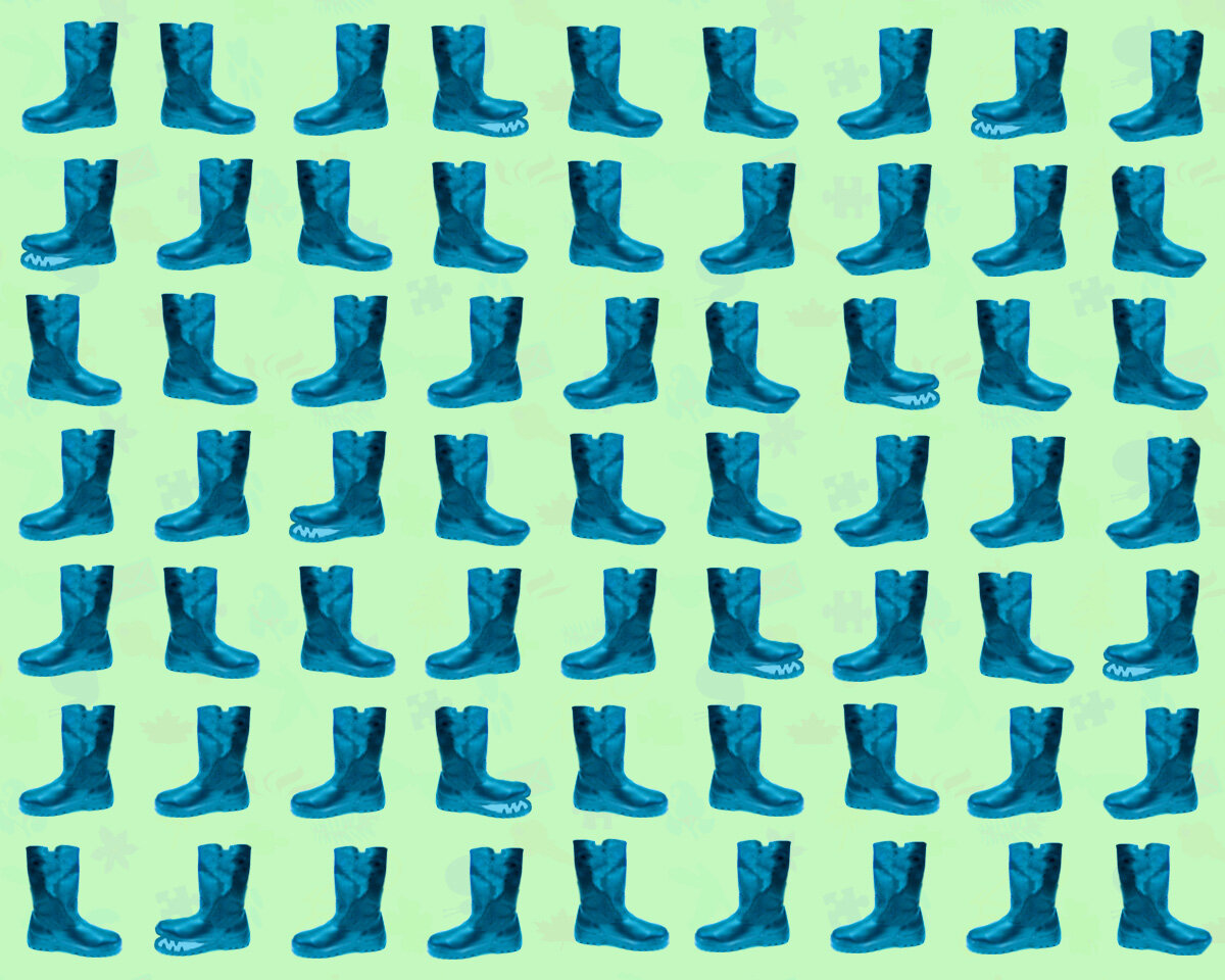 Найдите все рваные сапоги на картинке