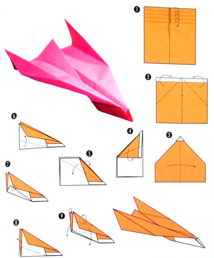Самолет из бумаги своими руками, пошаговые инструкции, схемы + 800 фото