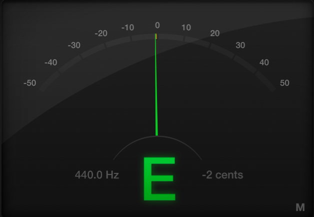 Гитарный тюнер из GarageBand