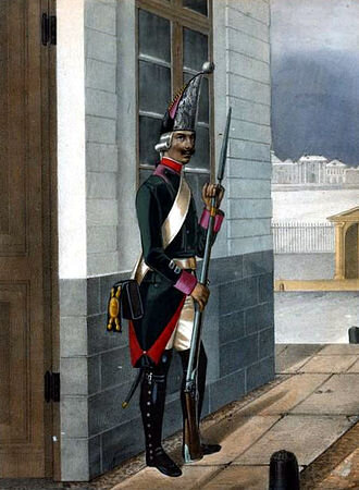 Гренадер Козловского Мушкетерского полка. 1797—1801 гг.