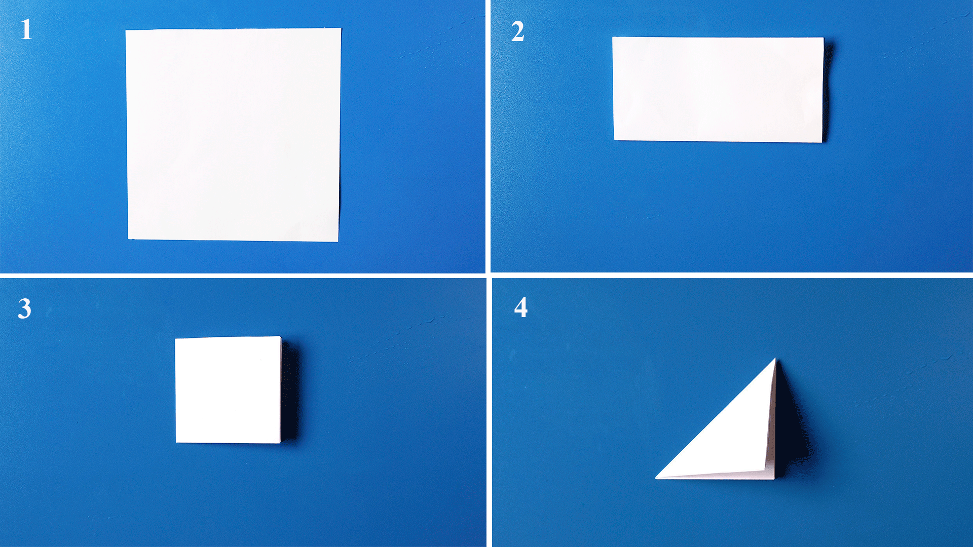 Складываем квадрат несколько раз.