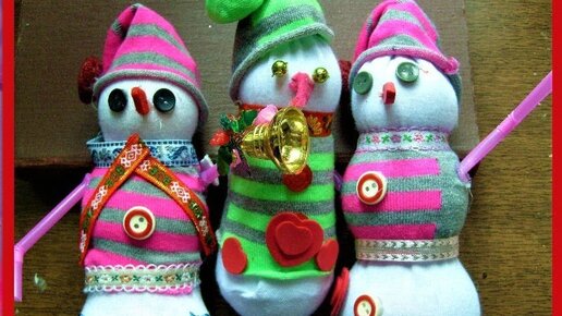 ⛄❄️🎄Снеговик своими руками из носков / DIY Sock snowman