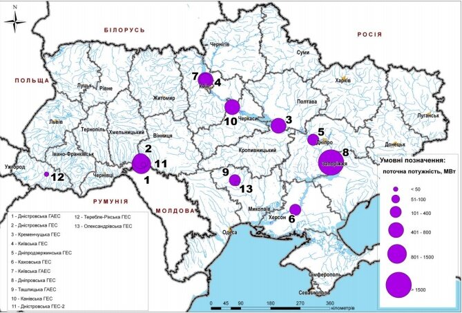 Украинские ГЭС