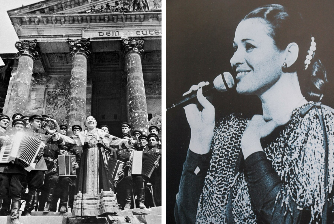 Лидия Русланова, Берлин, май 1945 года.         Валентина Толкунова, Москва, 70-е годы.