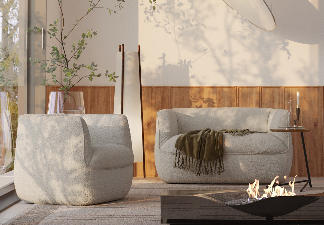 SPIN подойдет для интерьера загородного дома: разместите его в зоне отдыха и наслаждайтесь приятными вечерами у камина