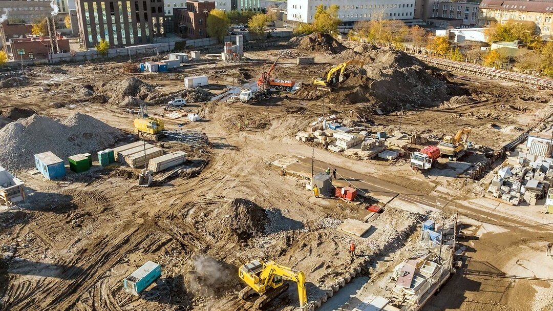 Ход строительства ЖК «Level Южнопортовая» – аэросъемка Новострой-М