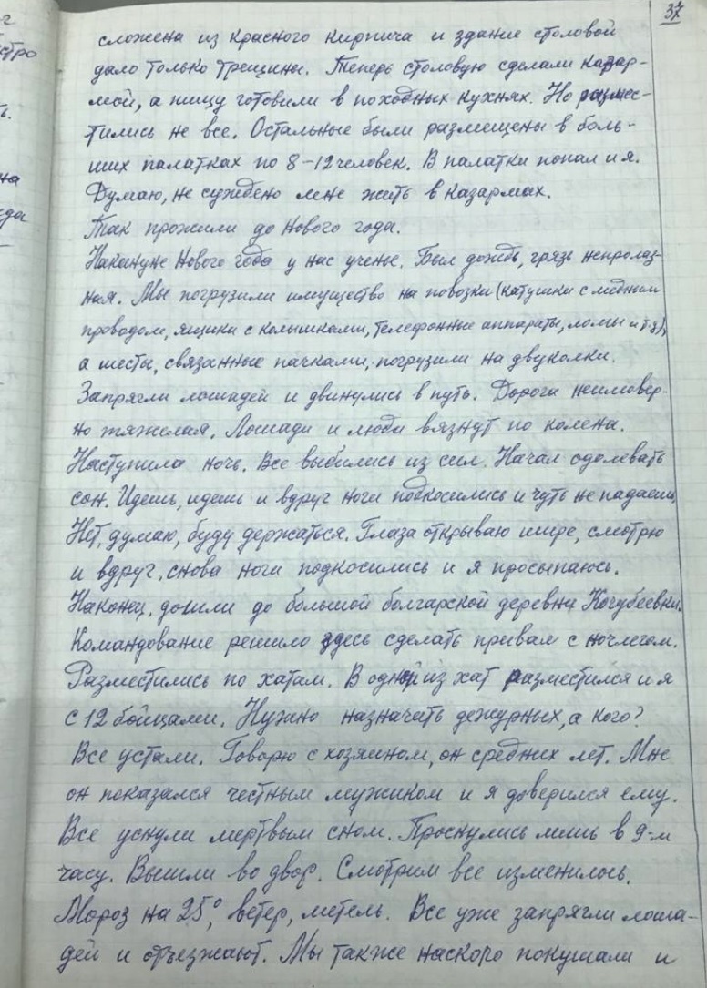 Оригинал дневника, страница 37. Написано в 70-е годы 