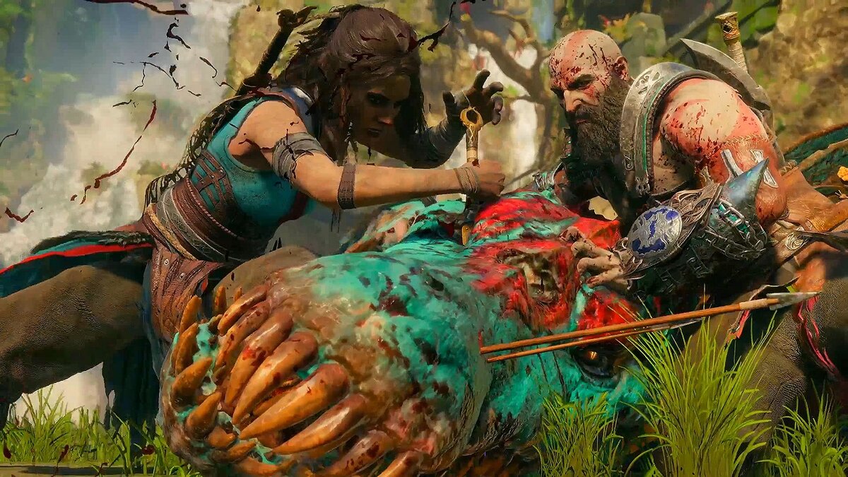 Два Дреки - God of War Ragnarok [Без урона - Сложность Бог войны] Бой с Боссом