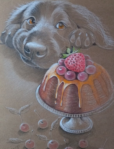 А3 Карандаши , пастель , крафт..Источник изображения: https://vk.com/id5973829