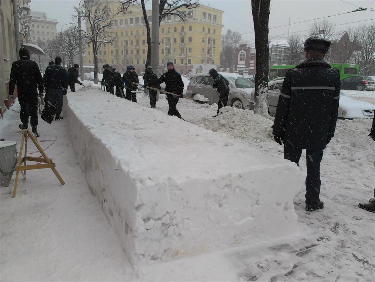 1 куб снега