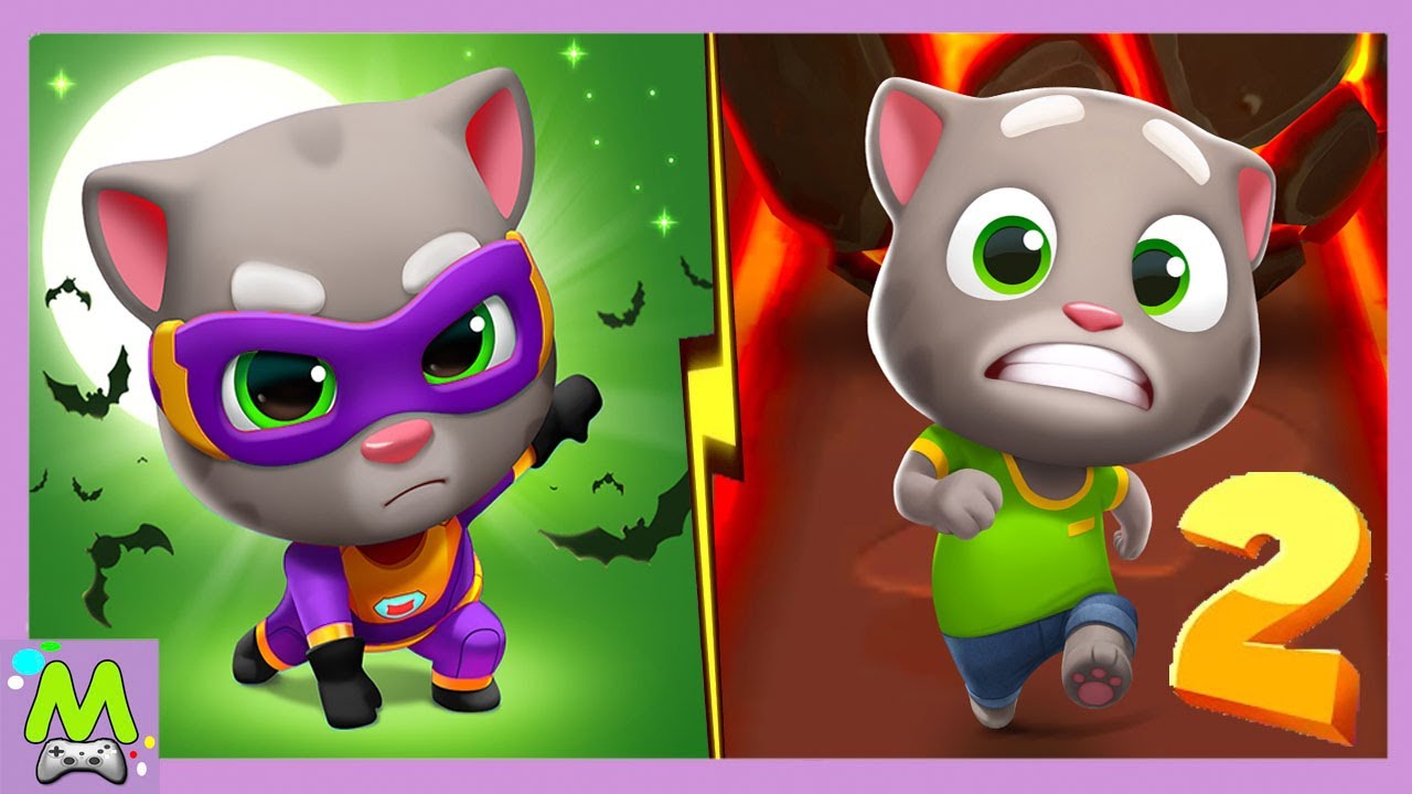 Talking Tom Hero Dash vs Talking Tom Gold Run 2.Командная Гонка Тома и  Анджелы.Кто Быстрее | Матвейкин Канал | Дзен