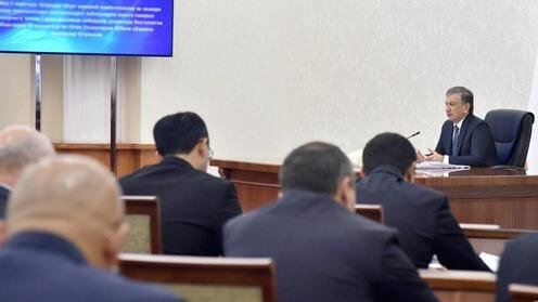  Мирзиёев на совещании по инвестициям. Фото пресс-службы президента Узбекистана