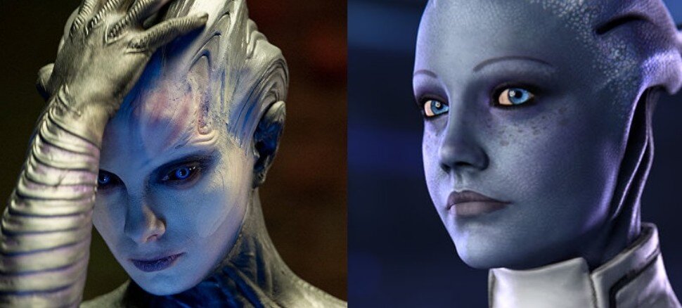 Вратарь галактики слева,  Mass Effect справа.