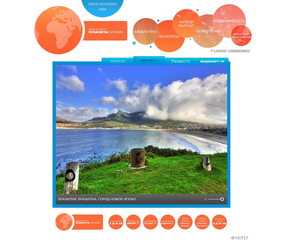 Вот так выглядела самая первая версия портала Планета Онлайн