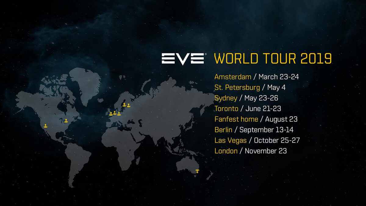 Карта EVE Invasion World Tour 2019