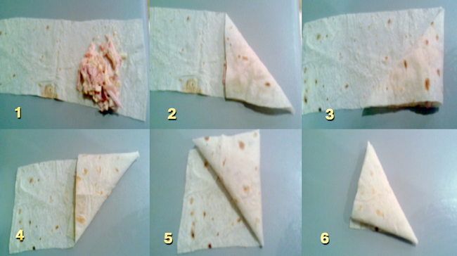 Как свернуть конверт из лаваша треугольник фото пошагово