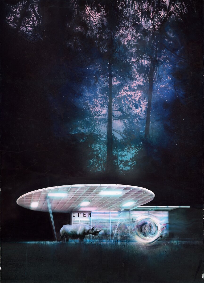 Дима Ребус, The western black rhino came to the discovery in a God-forsaken hole and disappeared. Фото: © Artwin Gallery.