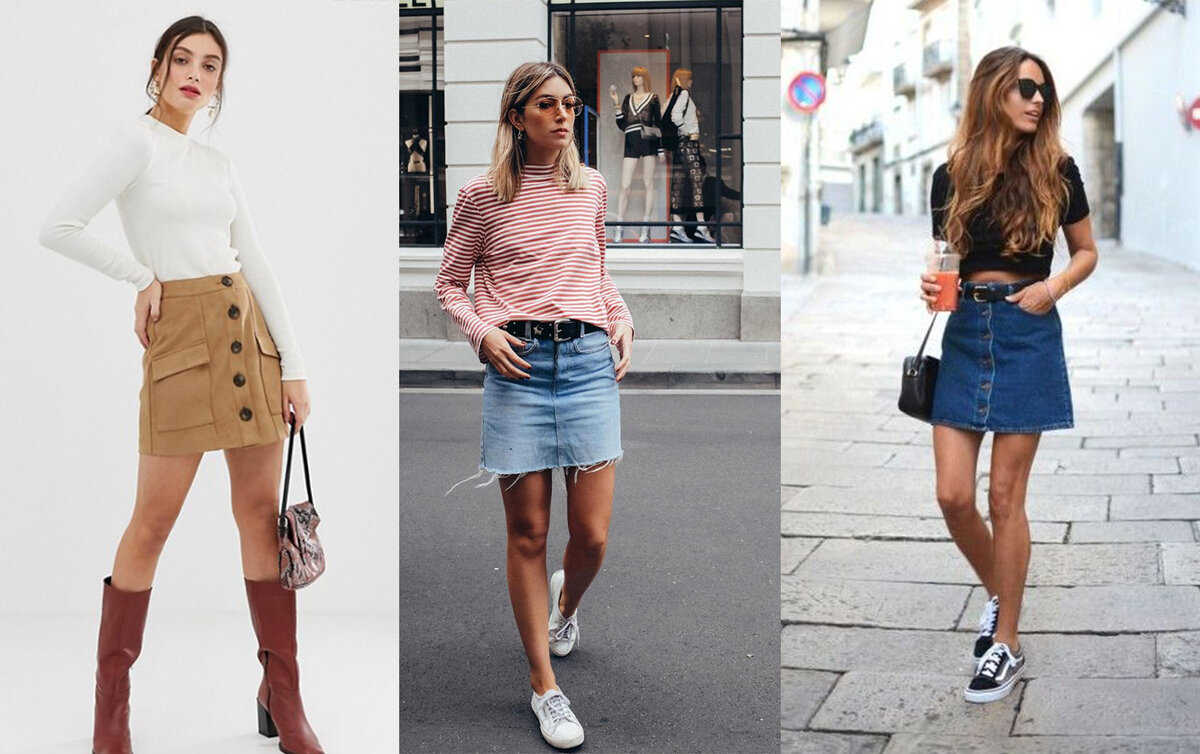 Как можно носить мини-юбку