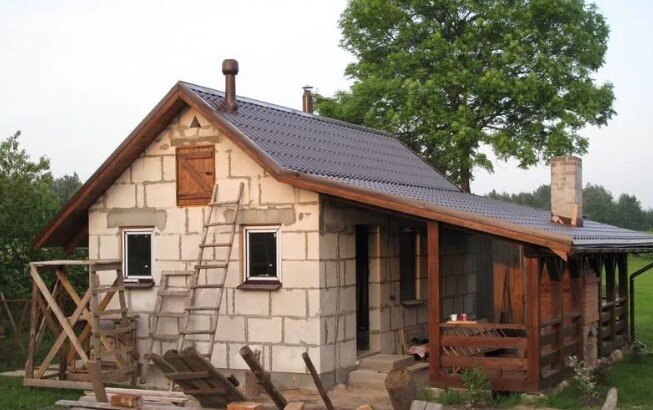 Баня из газоблока