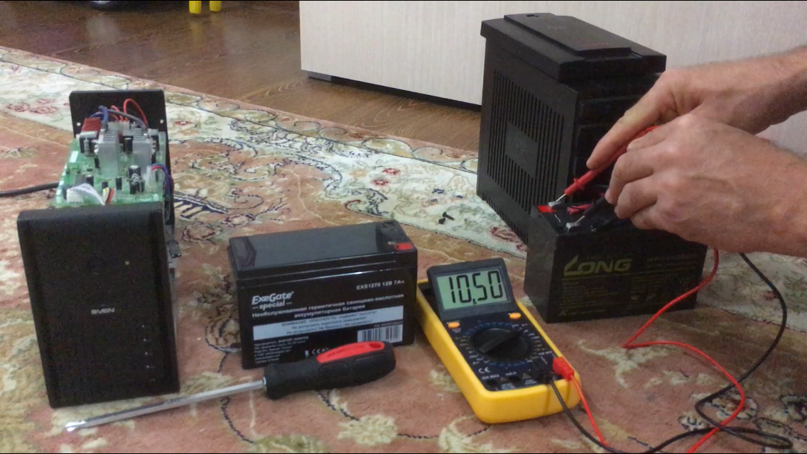 Напряжение батареи ИБП