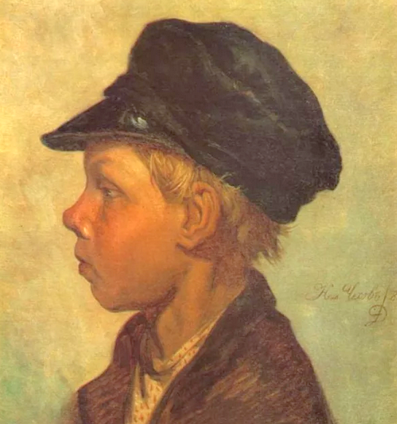 фрагмент картины Н;П. Чехова (брата писателя) "Крестьянский мальчик"