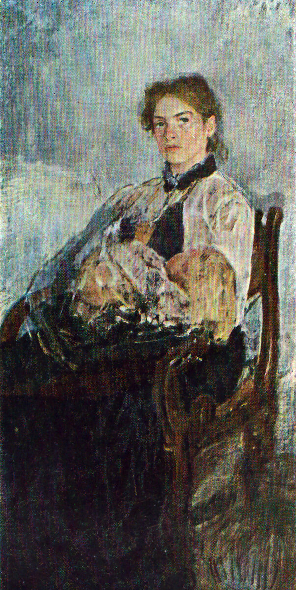 В. А. Серов (1865-1911) Портрет Н. Я. Дервиз с ребенком, 1888