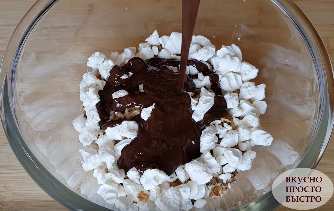 Рецепт на канале Вкусно Просто Быстро – Шоколадный торт по мотивам Киевского торта без выпечки