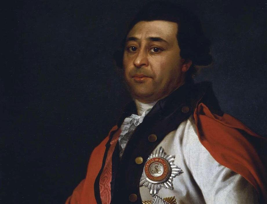 Абрам (Ибрагим) Петрович Ганнибал. Портрет работы неизвестного художника, около 1760 г.