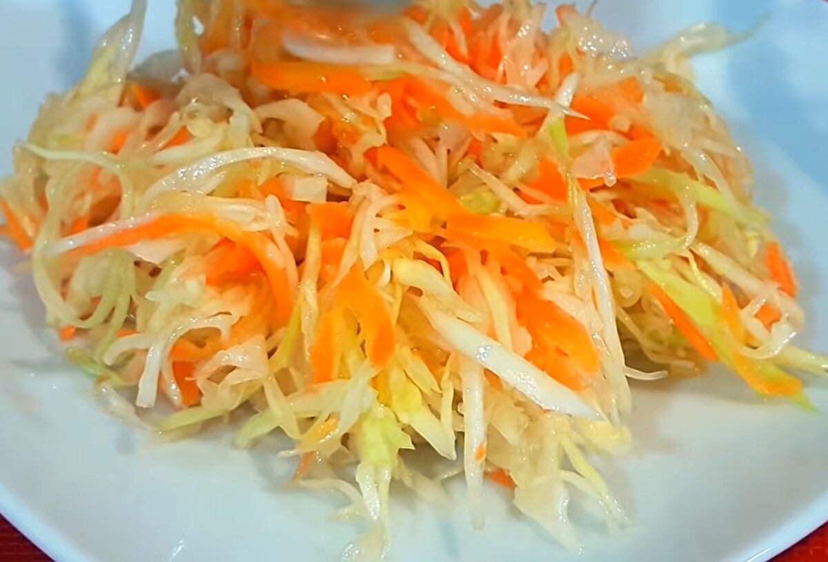 Салат с капустой и морковью как в столовой рецепт с фото