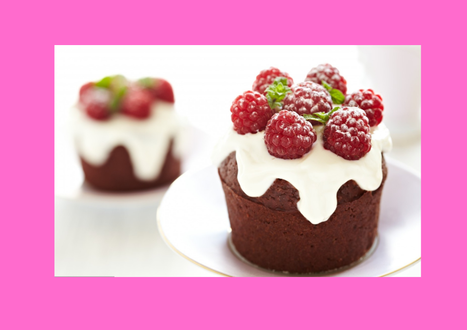 шоколадные кексы с малиной по-пражски