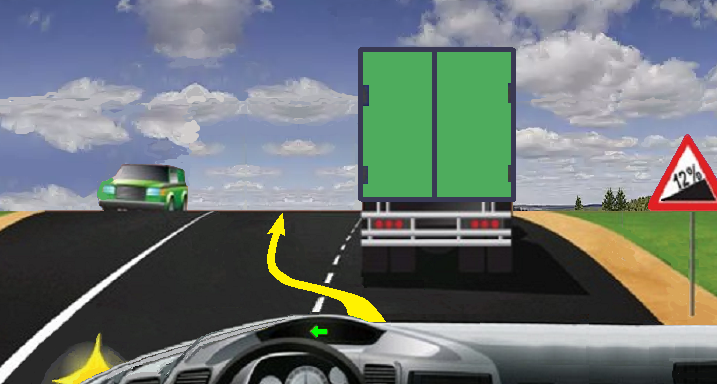 Можно ли вам после опережения. Обгон автомобиля в конце подъема. Машина обгоняет. Опережение на подъеме.