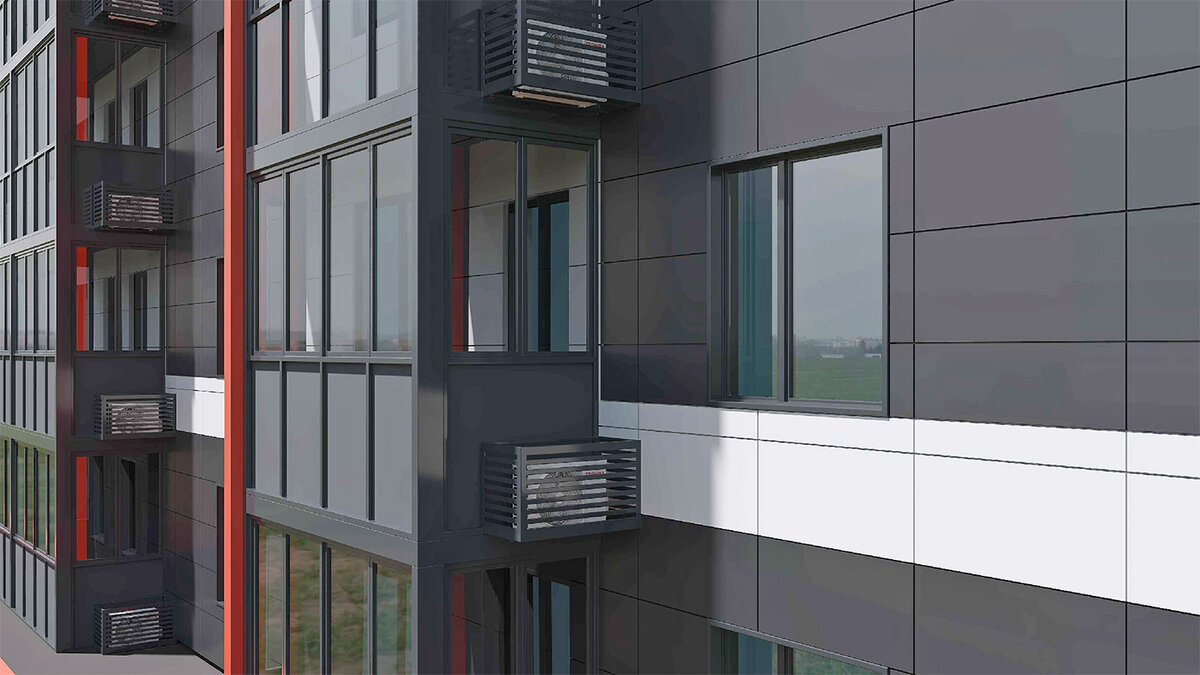 Применение вентилируемого фасада в строительстве жилого комплекса «Северный Квартал» в городе Электросталь, Московская область.