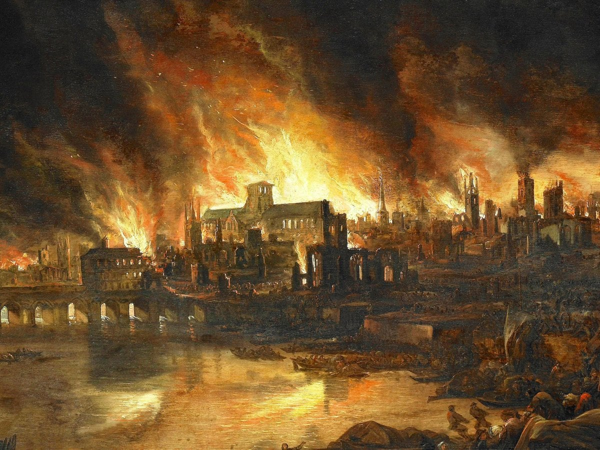 Город после пожара. Великий Лондонский пожар 1666 года. Великий пожар в Лондоне в 1666. 1666 Год пожар в Лондоне. Пожар в Лондоне (1666 г.), Англия.