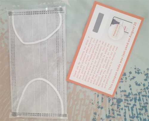 Маска в подарок от поставщика