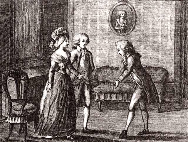 Чичисбей. Л.Пенелато. Гравюра  1790 года.
