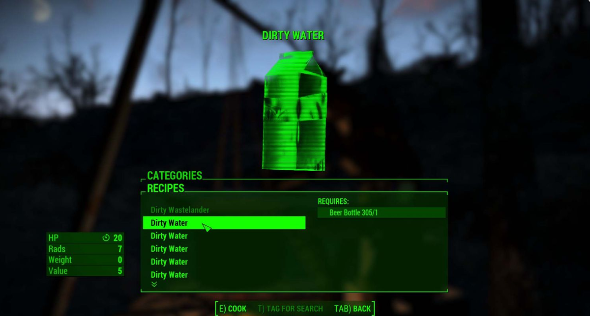 Чит на деньги фоллаут 4. Очищенная вода Fallout 4. Fallout 4 грязная вода. Fallout радиоактивная вода.