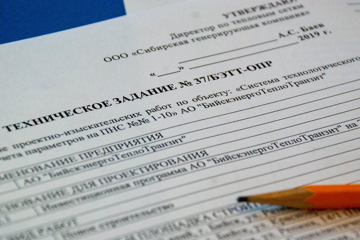 Техзадание, утверждаемое заказчиком.