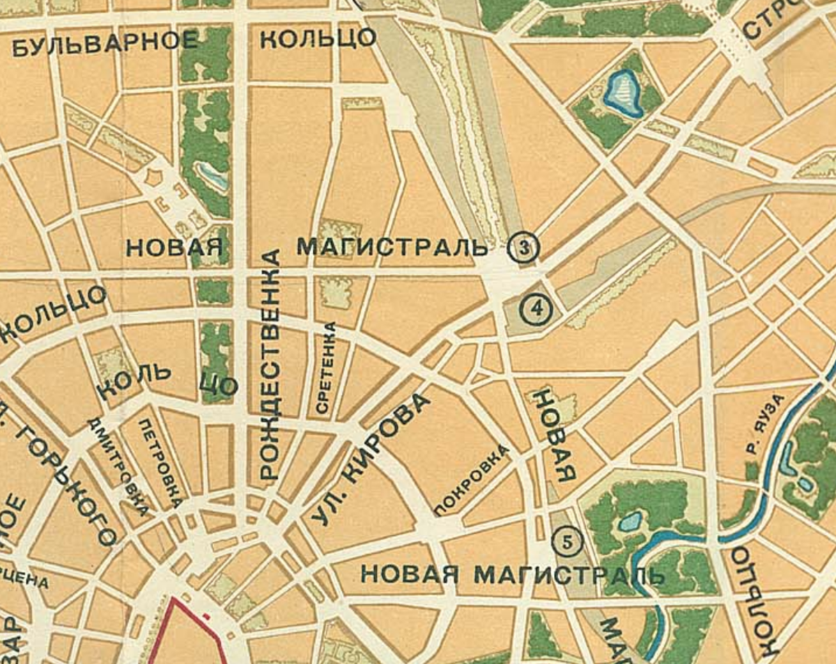 Карта москвы 1935 года