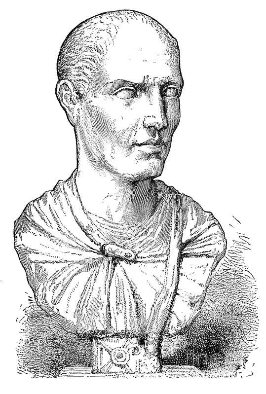 Гравюра XIX века с античного бюста, приписываемого Лукуллу (Public Domain, Wikimedia)