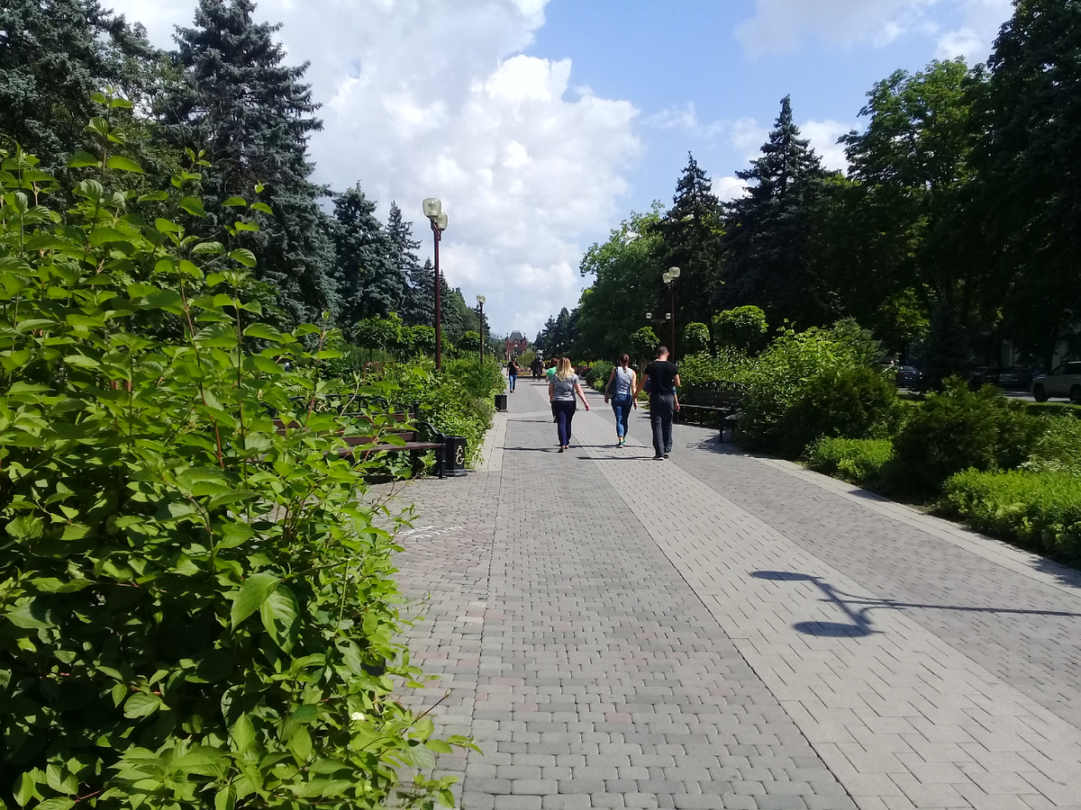 Пешеходная часть улицы Красная