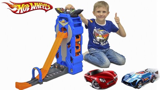 Машинки и Мега Гараж Хот Вилс Сити - Даник показывает Много Крутых Треков Hot Wheels