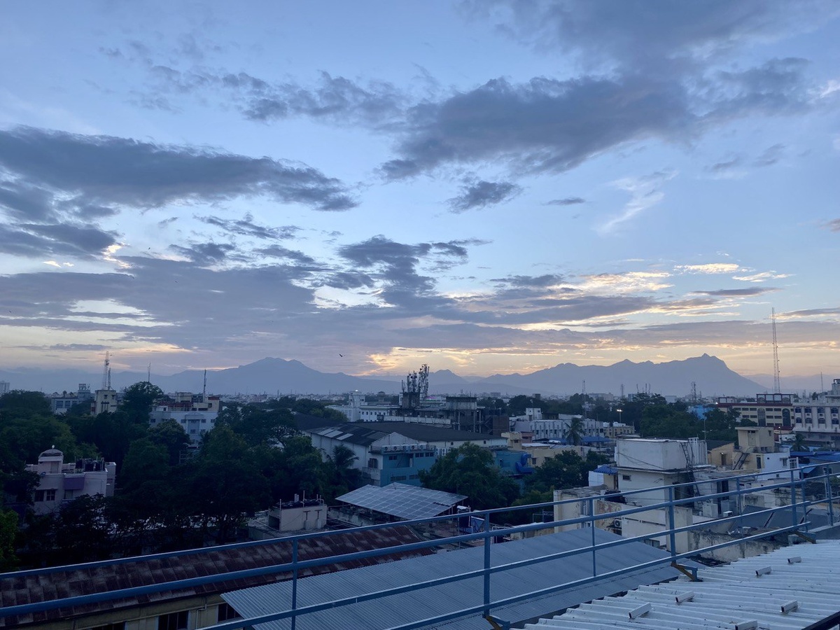 Вид с крыши отеля.