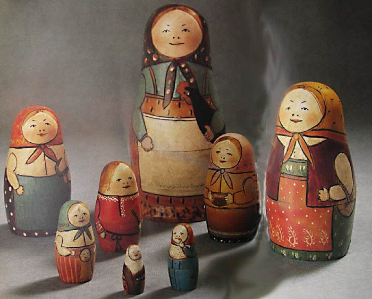 Матрешки росписи Малютина