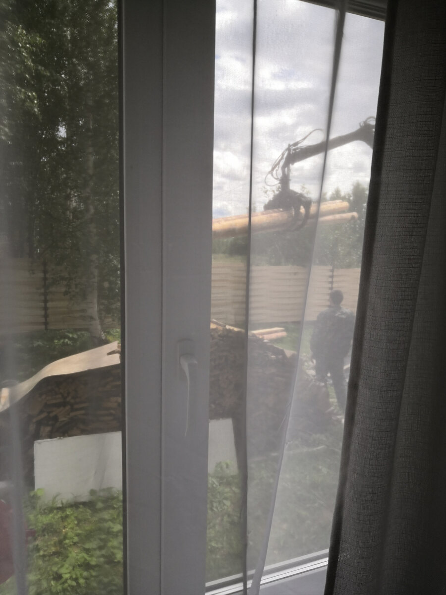 Разгрузка сруба